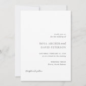 Rosa Elegant Modern Wedding Kaart (Voorkant)