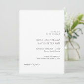 Rosa Elegant Modern Wedding Save The Date (Staand voorkant)