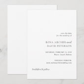 Rosa Elegant Modern Wedding Save The Date (Voorkant / Achterkant)