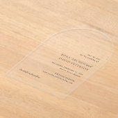 Rosa Elegant Modern Wedding Save the Date Acryl Uitnodigingen (Laagn)