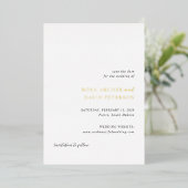 Rosa Elegant Modern Wedding Save the Date Folie Uitnodiging (Staand Voorkant)