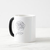 Rosa: Elegante mok met éénlijnige kunst (Voorkant links)