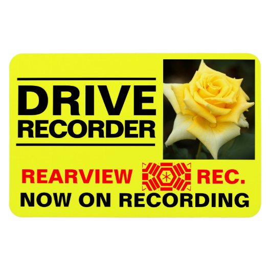 Rosa Emblem：Warning Magnet Plate Magneet (Horizontaal)