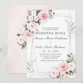 Rosa Empolvado y gris. Kaart (Voorkant / Achterkant)