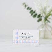 Rosa en Blauwe Link Ontwerp Visitekaartje (Staand voorkant)