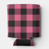 Rosa en zwarte geruite vierkanten Buffalo Plaid Blikjeskoeler (Achterkant)