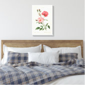  Rosa Flowers Canvas Afdruk (Insitu (Slaapkamer))