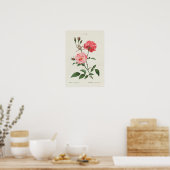  Rosa Flowers Poster (Keuken)