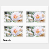 Rosa French Lace [Rectangular Seal] Rechthoekige Sticker (Vel)