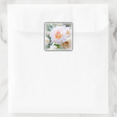 Rosa French Lace [Square Seal] Vierkante Sticker (Tas)