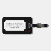 Rosa Gallica Bagagelabel (Achterkant horizontaal)