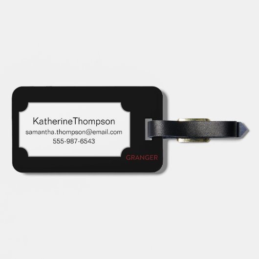 Rosa Gallica Bagagelabel (Achterkant horizontaal)