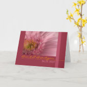 Rosa Gerbera • Hochzeitseinladung Kaart (Gele Bloem)