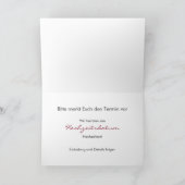 Rosa Gerbera • Sparen de Datum Karte Aankondiging (Binnen)