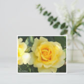 Rosa Gold Bunny Briefkaart (Staand voorkant)