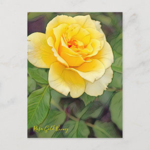 Rosa Gold Bunny (Briefkaart) Briefkaart