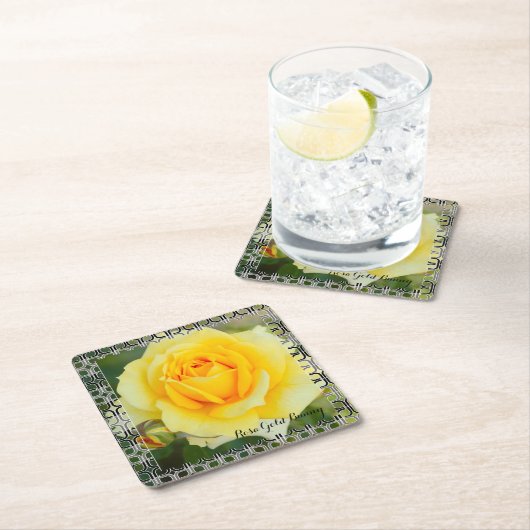 Rosa Gold Bunny [Paper Coaster] Kartonnen Onderzetters (Insitu)