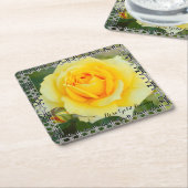 Rosa Gold Bunny [Paper Coaster] Kartonnen Onderzetters (Schuin)