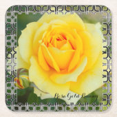 Rosa Gold Bunny [Paper Coaster] Kartonnen Onderzetters (Voorkant)