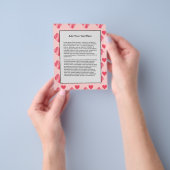 Rosa hart snoepjes valentijnsdag meisjesachtige ma flyer (Hand)