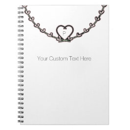 Rosa Hart Wingerd Landelijke Gepersonaliseerde Chi Notitieboek