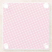 Rosa Hartjes Glas Onderzetter (Achterkant)