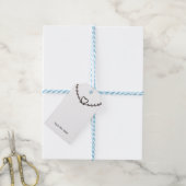 Rosa Hartvormige Wingebruiloft Feest Favor Cadeaulabel (Met Touw)
