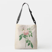 Rosa indica geurstof botanische illustratie crossbody tas (Achterkant)