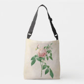 Rosa indica geurstof botanische illustratie crossbody tas (Voorkant)