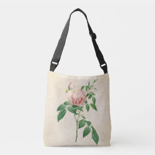Rosa indica geurstof botanische illustratie crossbody tas