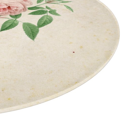 Rosa indica geurstof botanische illustratie snijplank (Hoek)