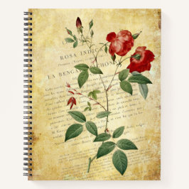 Rosa Indica Vintage-stijl Notitieboek
