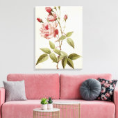 Rosa Indica Vulgaris uit 'Les Rozen' Canvas Afdruk (Insitu (Woonkamer))