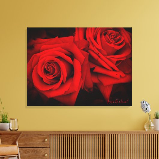 Rosa Kardinal:Canvas Print (Insitu (Woonkamer))