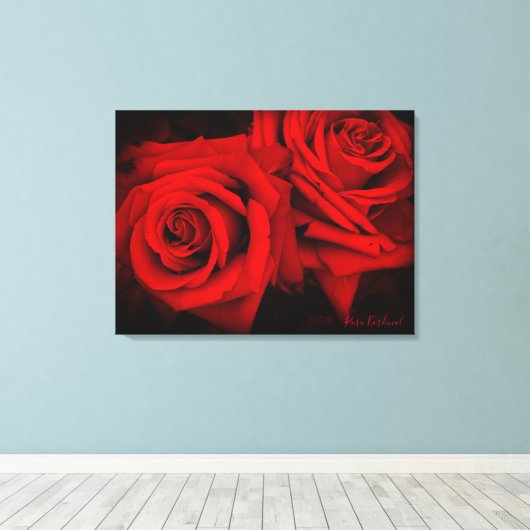 Rosa Kardinal:Canvas Print (Insitu (Houten vloer))