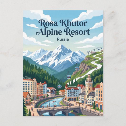 Rosa Khutor Alpineski-resort Rusland Briefkaart (Voorkant)