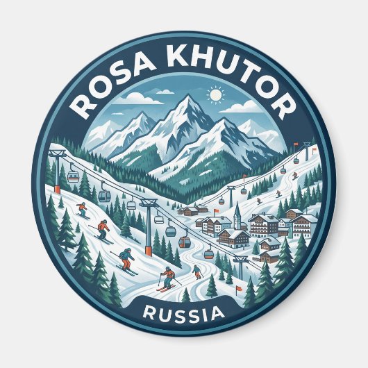 Rosa Khutor Alpinesportcentrum Rusland Magneet (Voorkant)