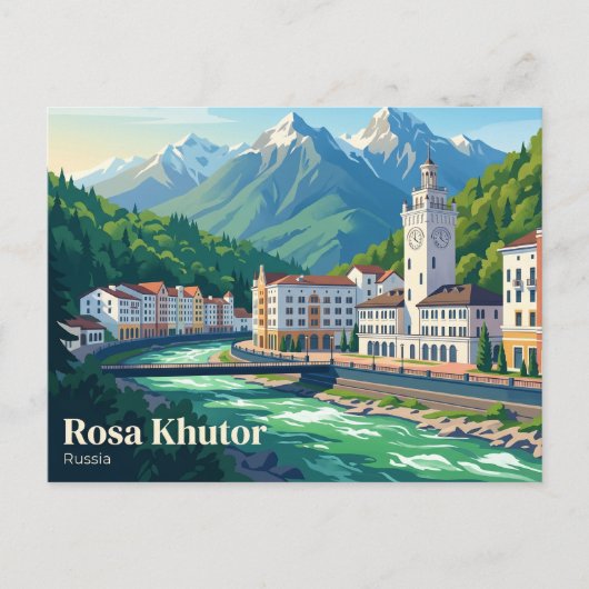 Rosa Khutor Alpinesportresort Rusland Briefkaart (Voorkant)