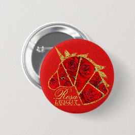 Rosa Lavaglut blik badge Ronde Button 5,7 Cm