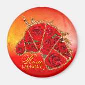 Rosa Lavaglut Magneet (Voorkant)