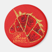 Rosa Lavaglut Magneet (Voorkant)