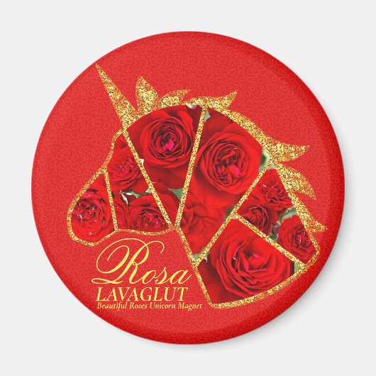 Rosa Lavaglut Magneet (Voorkant)