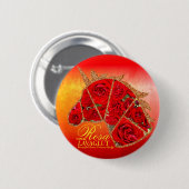 Rosa Lavaglut Ronde Button 5,7 Cm (Voorkant /achterkant)