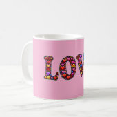 Rosa  Liefdes-Emoji's Koffiemok (Voorkant links)