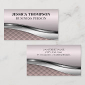 Rosa luxe tegels | Metalen achtergrond Visitekaartje (Voorkant / Achterkant)