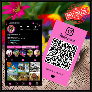 Rosa Makelaar Instagram QR Vastgoed Visitekaartje
