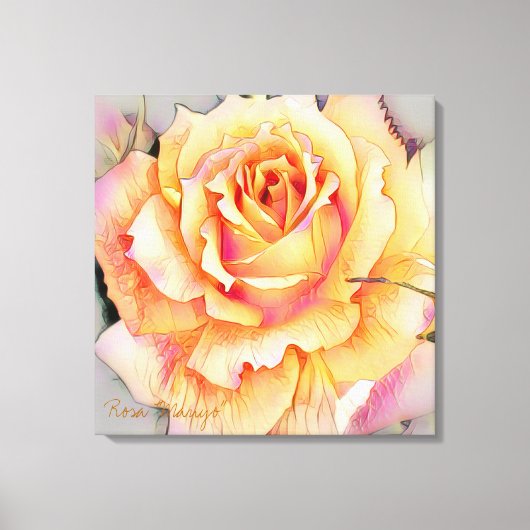 Rosa ‘Manyo’ [Premium Canvas] Canvas Afdruk (Voorkant)