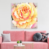 Rosa ‘Manyo’ [Premium Canvas] Canvas Afdruk (Insitu (Woonkamer))