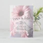 Rosa Margarita Bloemenbeschermer La Fecha 2 Save The Date (Staand voorkant)