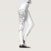 Rosa Minimalistische Lijn Kunst Broeken Leggings (Rechts)